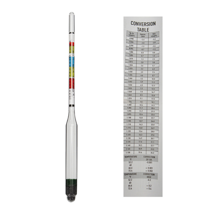 Wine Beer And Cider - Triple Scale Hydrometer Beer & Wine