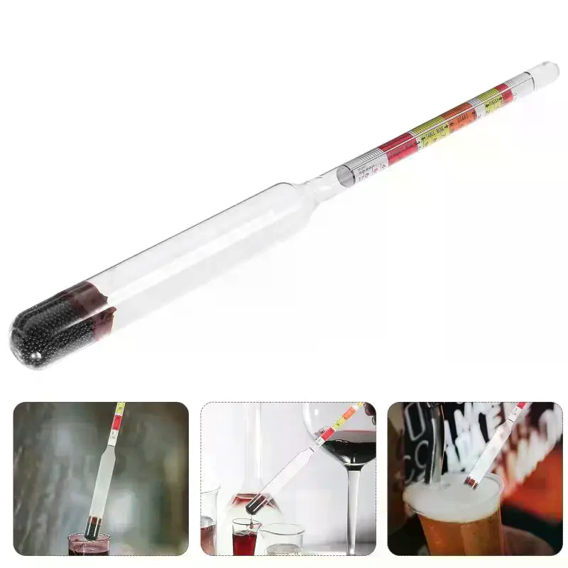 Wine Beer And Cider - 3 Scale Hydrometer For Wine Beer