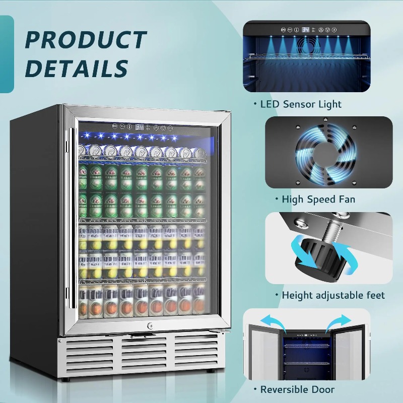 Beverage Refrigerator 24Inch 1 - Wine And Beer Undercounter Fridge recension och pris