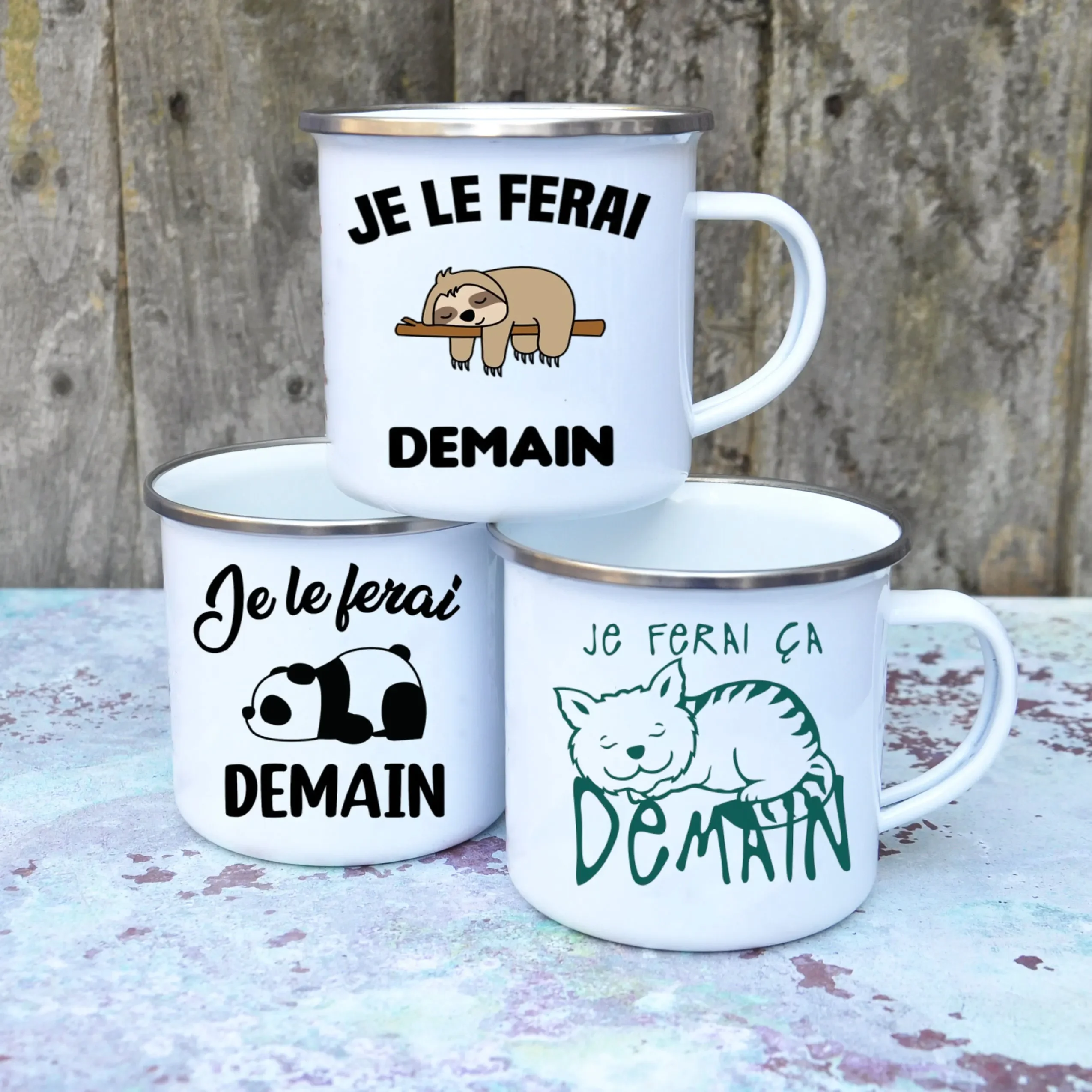 Cute Enamel Coffee Mug French  - Beer And Wine Festival recension och pris