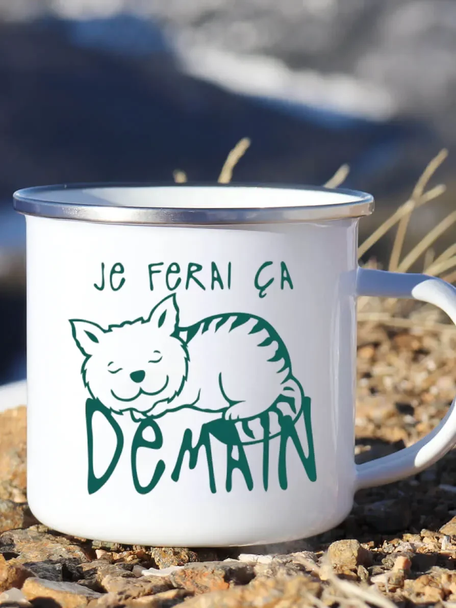 Cute Enamel Coffee Mug French  - Beer And Wine Festival recension och pris