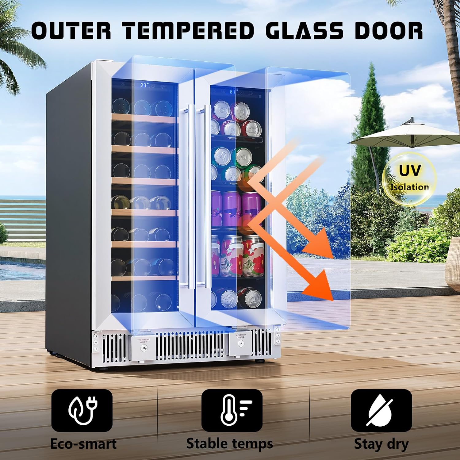 Beverage Refrigerator, 24-Inch - Wine Beer Fridge Dual Zone recension och pris