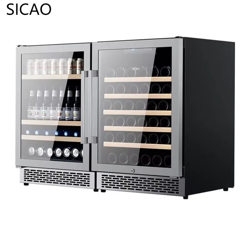 2 Door Wine Beer Fridge Glass  - Wine Beer Fridge Dual Zone recension och pris