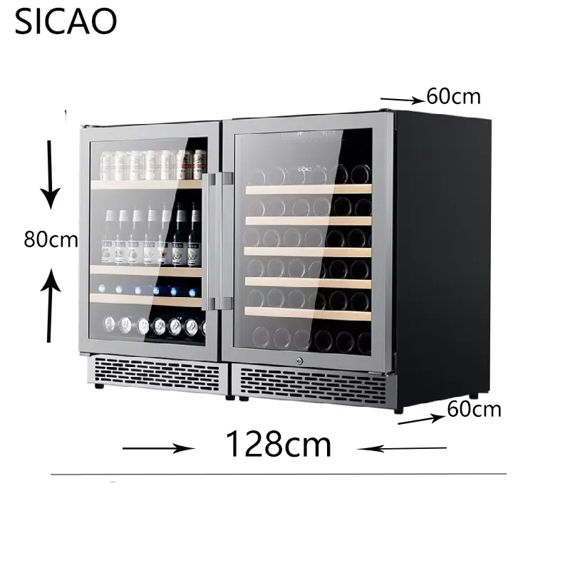 2 Door Wine Beer Fridge Glass  - Wine Beer Fridge Dual Zone recension och pris