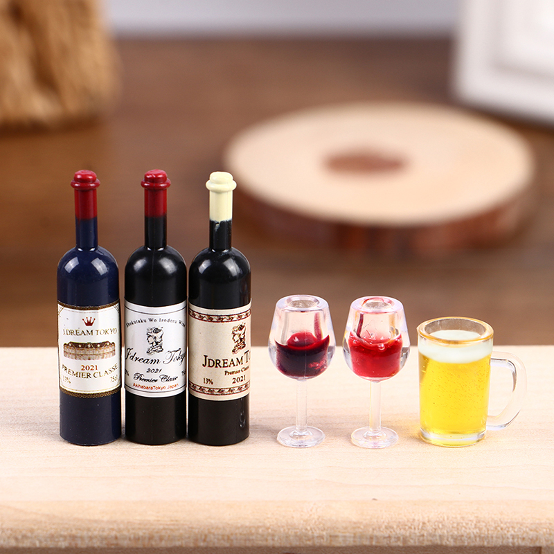 *5Pcs 1:12 Dollhouse Miniature - Wine Beer House recension och pris