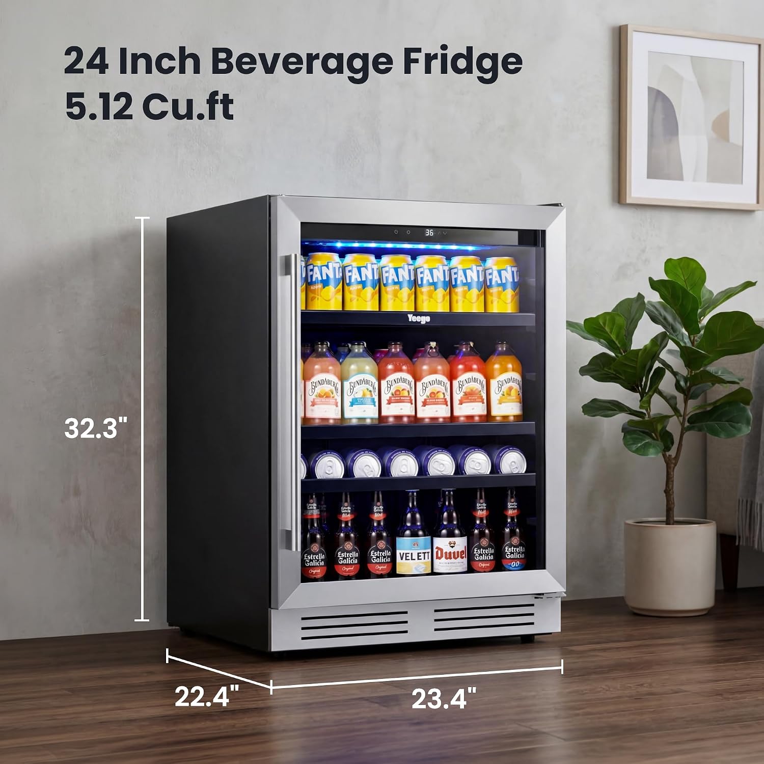 24 Inch Beverage Cooler Fridge - Wine And Beer Undercounter Fridge recension och pris
