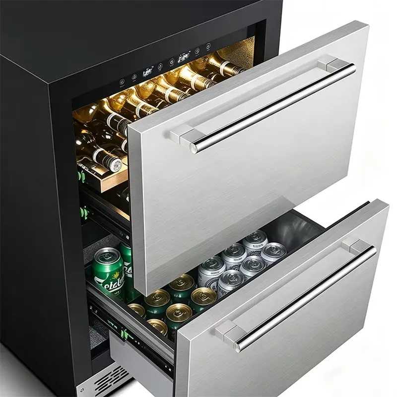 Black and Durable Stainless St - Wine Beer Fridge Dual Zone recension och pris