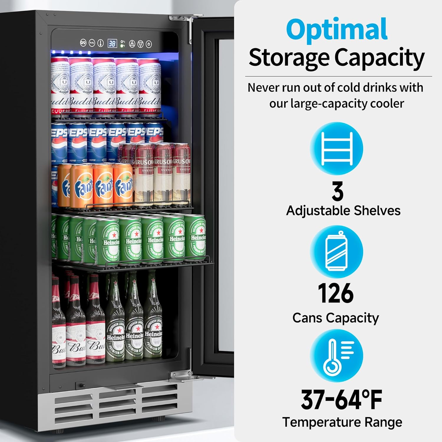 15 Inch Under Counter Beverage - Wine And Beer Undercounter Fridge recension och pris